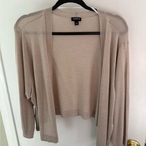 Torrid Tan Cardigan Sweater Lightweight Open-Front
